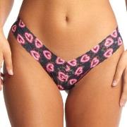 Hanky Panky Trosor Printed Low Rise Thong Svart/Rosa nylon One Size Da...