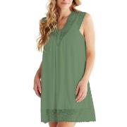 Damella Viscose Plain Sleeveless Nightdress Grön viskos X-Small Dam