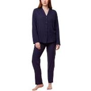 Triumph Boyfriend Fit Pyjamas PW Marin viskos 42 Dam