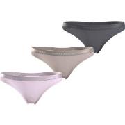 Tommy Hilfiger Trosor 3P EverydayThong Rosa/Beige Small Dam