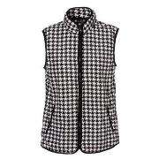 Trofe Houndstooth Vest Svart polyester X-Large Dam