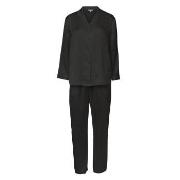 Lady Avenue Pure Silk Basic Pyjamas Svart silke Small Dam