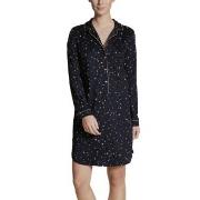 Calida Winter Dreams Nightshirt Marin Randig bomull X-Small Dam