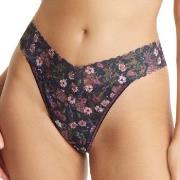 Hanky Panky Trosor Printed Original Rise Thong Svart blommig nylon One...