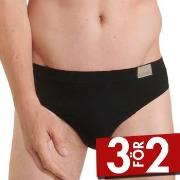 Sloggi Kalsonger 2P For Men GO Natural Brief Svart bomull Small Herr