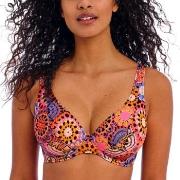 Freya Santiago Nights UW High Apex Bikini Top Rosa Mönstrad F 80 Dam