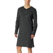 Schiesser Fine Interlock Men Longsleeve Nightdress Mörkblå bomull 56 H...