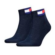 Tommy Men Uni Flag Quarter Sock Strumpor 2P Marin Strl 39/42