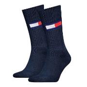 Tommy Men Uni TJ Flag Socks Strumpor 2P Marin Strl 43/46