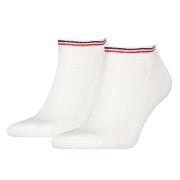 Tommy Men Uni TJ Iconic Sneaker Sock Strumpor 2P Vit bomull Strl 39/42