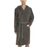 Tommy Hilfiger Cotton Hooded Bathrobe Grå bomull Medium Herr