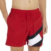 Tommy Hilfiger Badbyxor Solid Flag Swim Shorts Röd nylon X-Large Herr