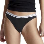 Calvin Klein Trosor 3P Modern Logo Thongs Svart bomull X-Large Dam