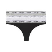 Calvin Klein Trosor 3P Modern Logo Thongs Vit/Grå bomull 3XL Dam