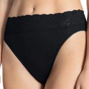 Calida Trosor 2P Lycraspitze Panty Svart bomull Small Dam