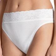 Calida Trosor 2P Lycraspitze Panty Vit bomull Small Dam