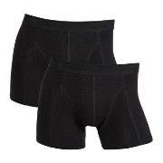 Claudio Kalsonger 2P Cotton Trunks Helsvart bomull Large Herr