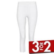 Decoy Capri Leggings Vit ekologisk bomull Medium Dam