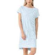 Mey Elva Nightshirt Vit/Blå bomull 38 Dam