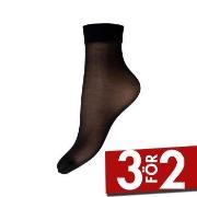 Decoy Strumpor 2P Silky Ankle Socks Svart polyamid One Size Dam