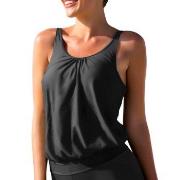 Wiki Loose Tankini Top Svart E/F XXL Dam