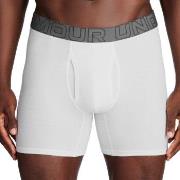 Under Armour 3P Perfect Cotton 6in Boxer Vit Medium Herr