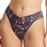 Hanky Panky Trosor 3P Printed Original Rise Thong Svart blommig nylon ...