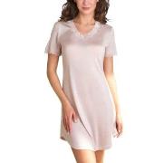 Lady Avenue Silk Jersey Nightgown Champagne silke Large Dam