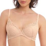 Wacoal BH Raffine Plunge Push Up Bra Beige B 65 Dam