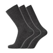 Dovre Strumpor 3P Cotton No-Elastic Socks Mörkgrå Strl 45/48 Herr