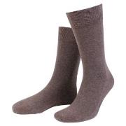 Amanda Christensen Strumpor 3P True Combed Cotton Sock Brun Strl 43/46