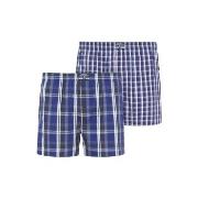 Jockey Kalsonger 2P Woven Boxer Shorts 3XL-6XL Marin Rutig bomull 4XL ...