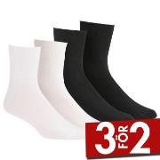 Damella Strumpor 2P Seamless Socks Svart/Vit Strl 39/42 Dam