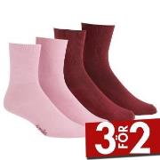 Damella Strumpor 2P Seamless Socks Rosa/Röd Strl 35/38 Dam