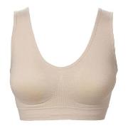 Trofe Heidi Wireless Bra Lounge BH Beige nylon Large Dam
