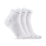 Craft Strumpor 3P Core Dry Mid Socks Vit nylon Strl 34/36