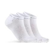 Craft Strumpor 3P Core Dry Shafless Socks Vit nylon Strl 43/45