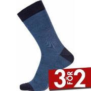 Egtved Strumpor Twin Wool Cotton Sock Blå Strl 40/45