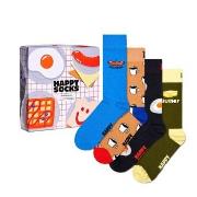 Happy socks Strumpor 4P Breakfast Gift Set Blå Mönstrad bomull Strl 41...