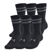 Under Armour Strumpor 6P Essential Crew Socks Svart randig polyester M...