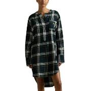 Polo Ralph Lauren Cozy Flannel Tunic Svart/Grön bomull X-Small Dam