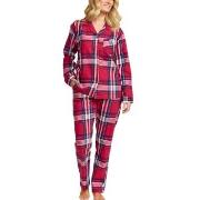 Damella Cotton Flannel Pyjamas Röd Mönstrad bomull XX-Large Dam