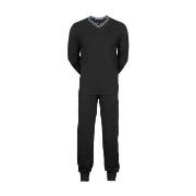 JBS V-Neck Jersey Pyjamas Svart bomull 3XL Herr