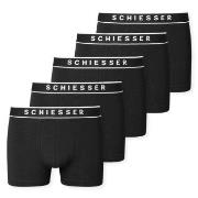 Schiesser Kalsonger 5P 95-5 Organic Cotton Short Svart bomull Large He...