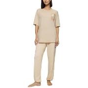 Triumph Endless Comfort Long Sleeve Pyjama Creme 40 Dam