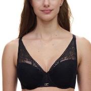Chantelle BH Origins Lace Lightweight Plunge Bra Svart nylon E 70 Dam