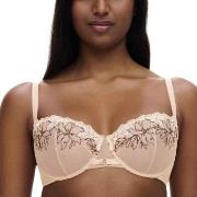 Chantelle BH Pulp Underwired Half Cup Bra Svart m Beige nylon C 80 Dam