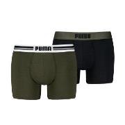 Puma Kalsonger 2P Everyday Placed Logo Boxer Svart/Grön bomull X-Large...