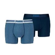 Puma Kalsonger 2P Everyday Placed Logo Boxer Jeansblå bomull Large Her...