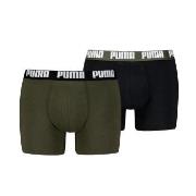 Puma Kalsonger 2P Men Everyday Basic Boxer Svart/Grön bomull Medium He...